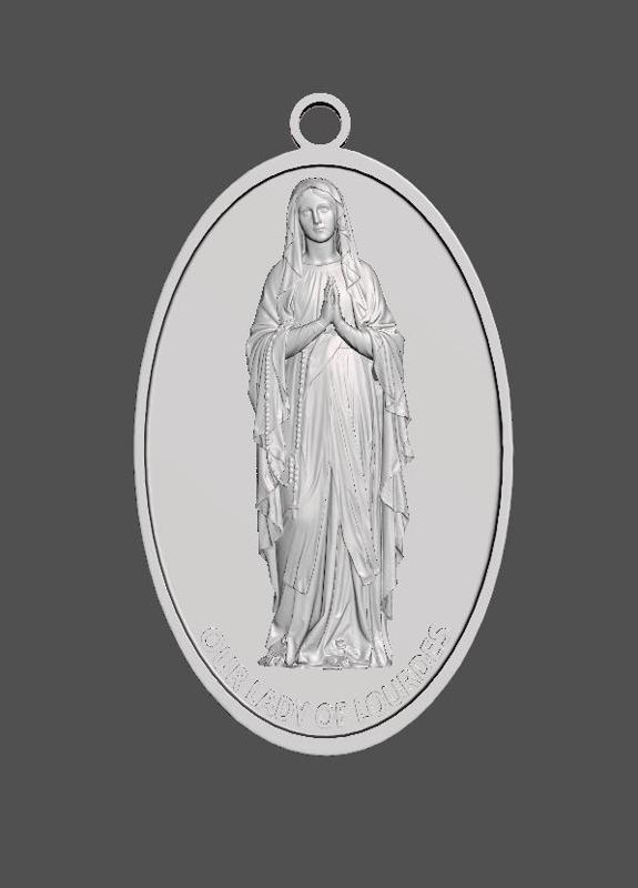 Medal of Lourdes (Resin) - Medalla Lourdes (Resin)