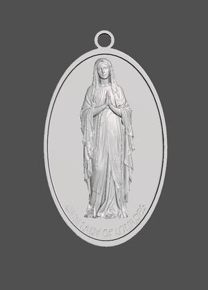 Medal of Lourdes (Resin) - Medalla Lourdes (Resin)
