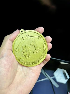 Father's Day Medal "the best dad in the world".