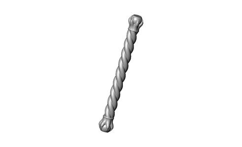 Rope 6 carved claw bead ends round pillar column