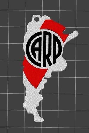 Key ring River, Boca, Talleres and Belgrano. Shaped like Argentina and Cordoba.