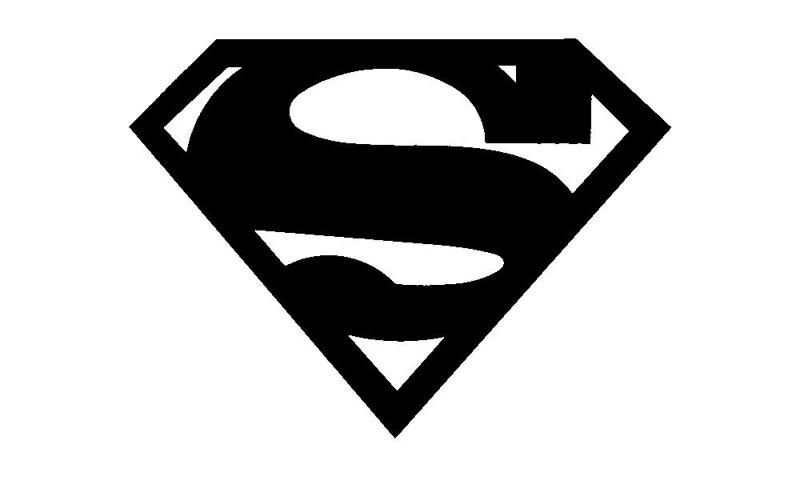 Superman logo wall decal