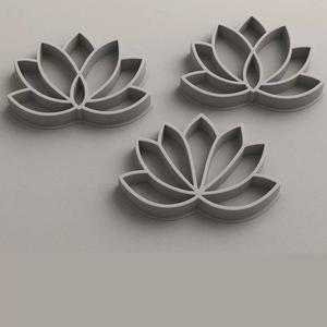 lotus-shaped cookie cutters 3d print
