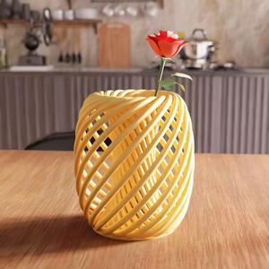 Helix Flower Vase STL File - 091