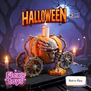Flexi Pumpkin Carriage  3D Printable Toy and Candle Holder