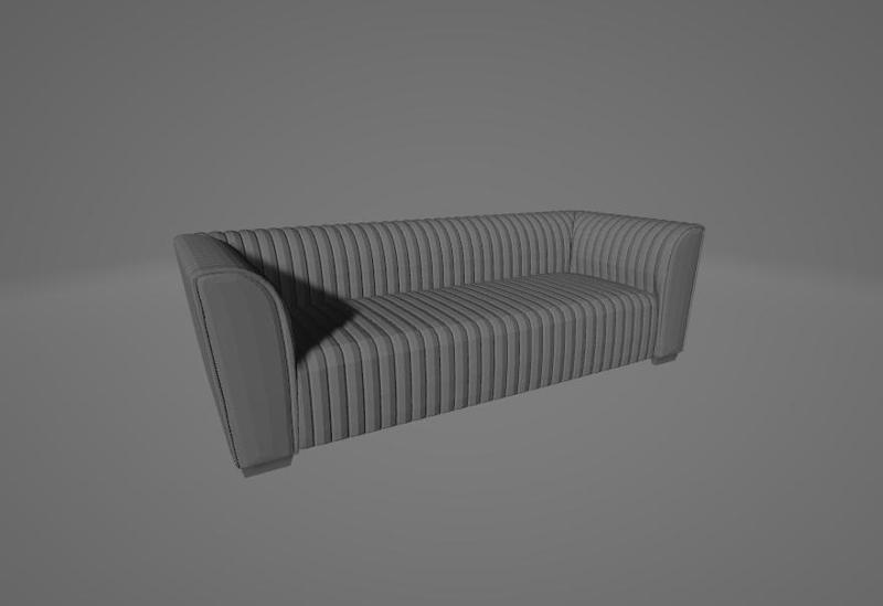 Bernhardt Kent Sofa – 3D Printable Luxury Upholstered Sofa Model