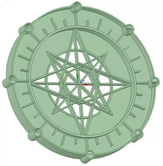 Geometric Star with Moon Cycle