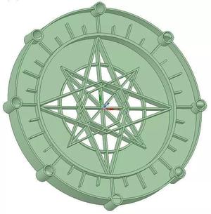 Geometric Star with Moon Cycle