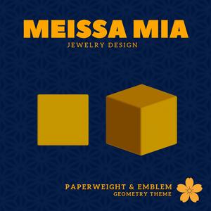 Cube of Calm – 3D Print File for Geometric Paperweight - Cube Paperweight and Emblem