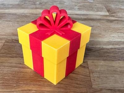 Gift box with lid and bow