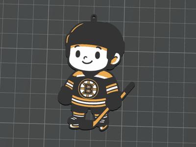 Boston Bruins cartoony keychain