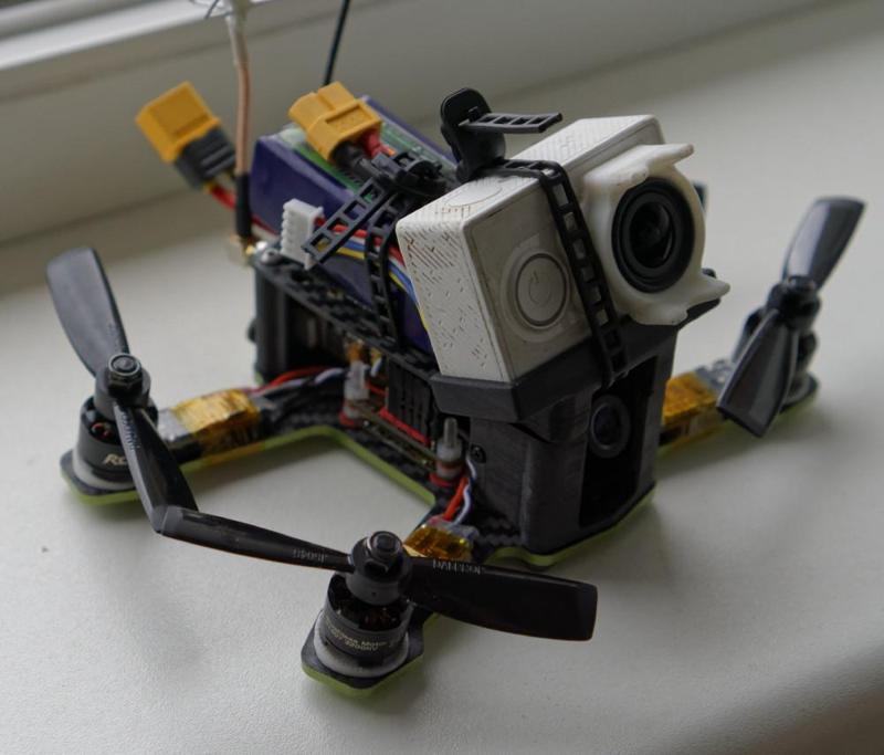 ZMR160 remake - 3.5" props, angled motormounts, cam mount, rear cap