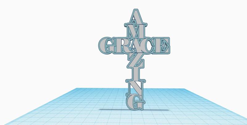 Amazing Grace Cross sign, Christian Home Gift