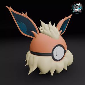 Flareon Pokeball for Pokemon Cards