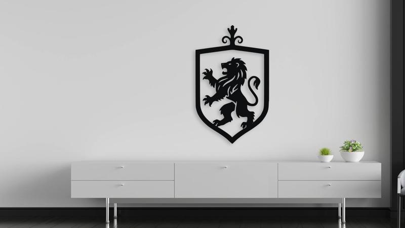 Lion Rampant Shield Wall Decor Art