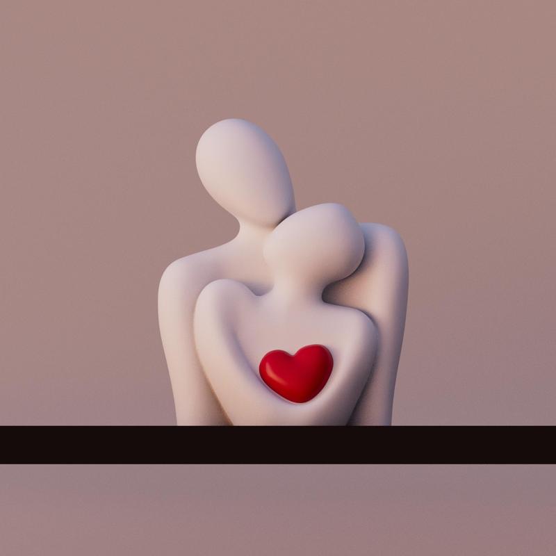Heart Couple Showpiece