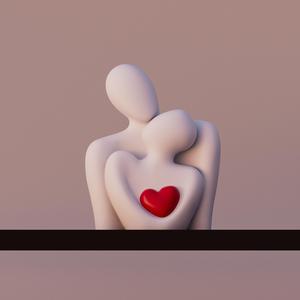 Heart Couple Showpiece