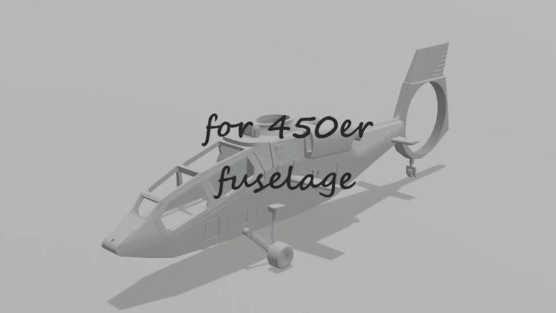 Helicopter OH1 Ninja for 450 fuselage x220 y220 Z400