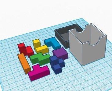 MINI Tetris Box Puzzle (W/ BONUS BOX FOR STORAGE)