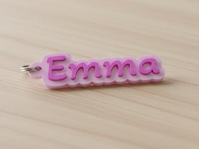 Emma Name Keychain Personalized Key Ring