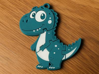 Flexible T-Rex Dinosaur Keychain 3 Color