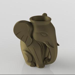 Elephiora – Abstract Elephant-Inspired Vase