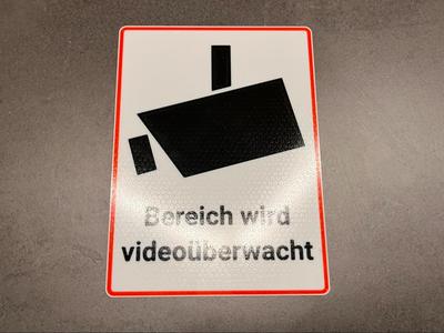 Sign "Area is under video surveillance"