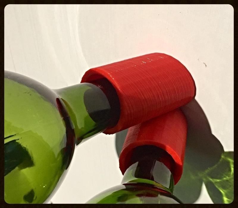 2 Bottle wall mounted wine holder #countertopchallenge