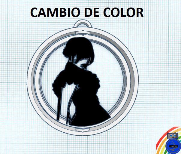 Merlina Halloween Revolving Key Ring