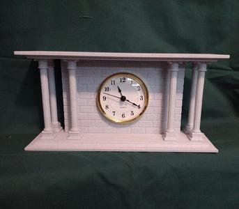 Mantle Clock - 2A - Hole for Clock Can be modified in Slcer to accomodate 2-1/2 to 3-1/2 clock