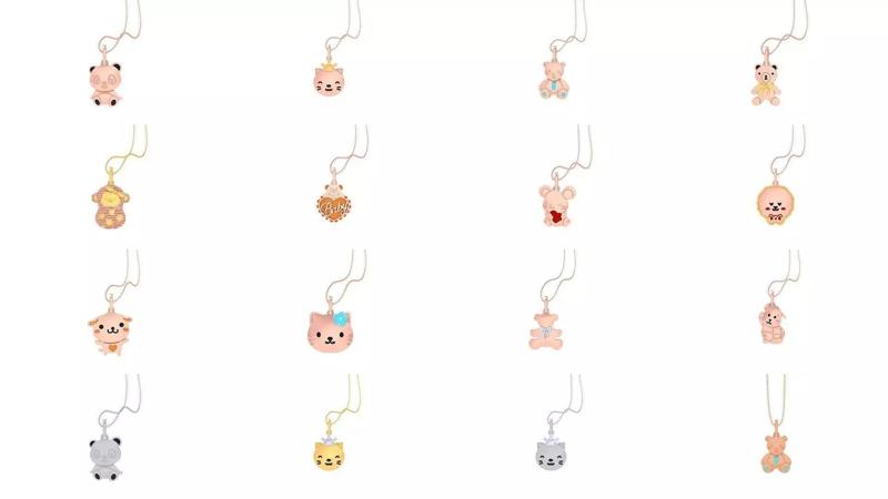 28 Panda Baby Light Weight Kids Pendant Necklace Charms  3D Model Collection