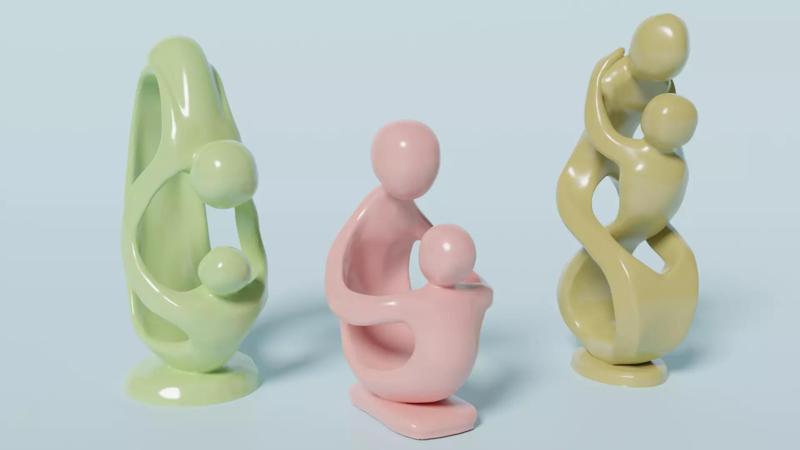 Pack Mother and Child Shona statues