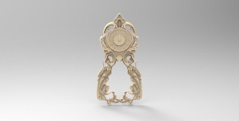 clock 3D  Carved