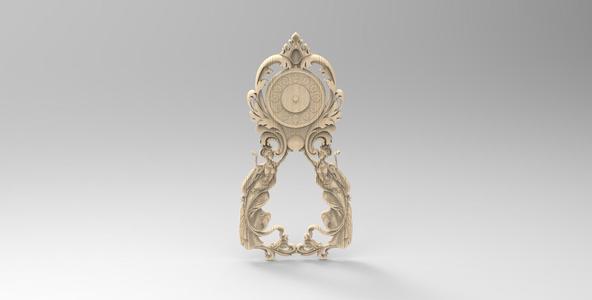 clock 3D  Carved