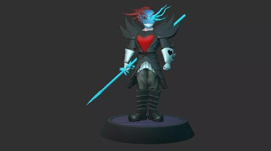 undyne the undying from undertale Statue 3D print model