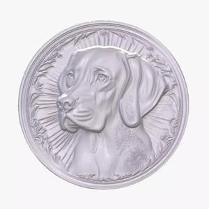 Weimaraner 3 basrelief for 3D printing