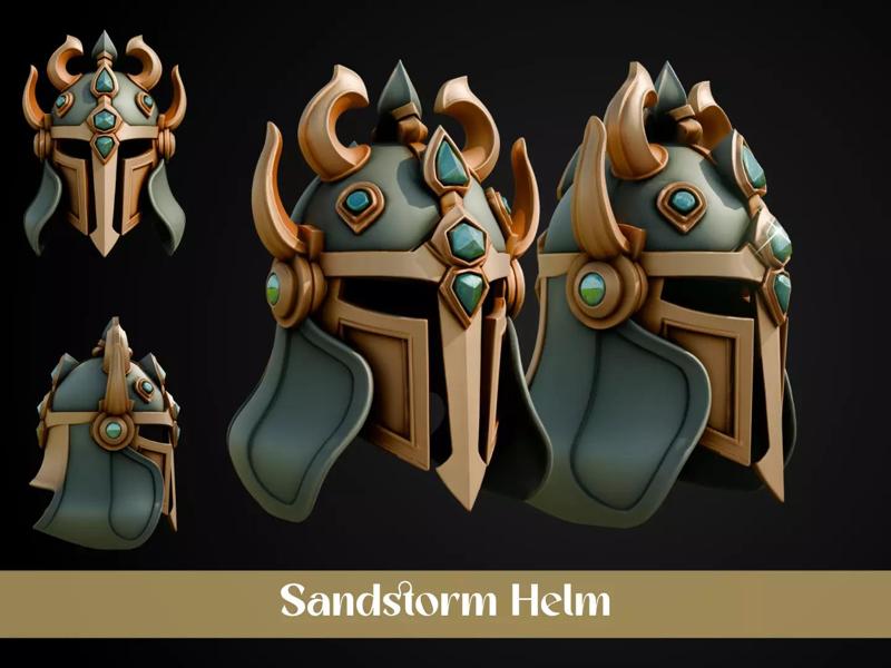 Stylized Persian Helmet - Sandstorm