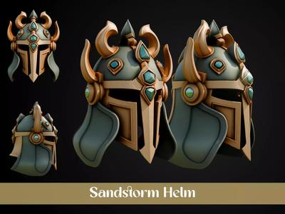 Stylized Persian Helmet - Sandstorm