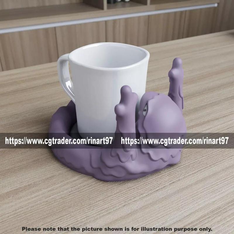 muk coasters candy bowl 3d print model