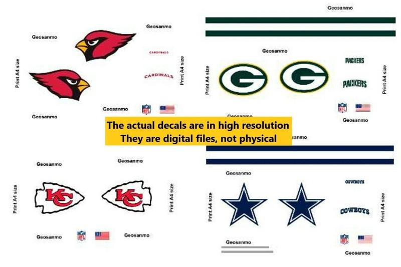 Printable High Resolution NFL Helmet Decals Pack 1