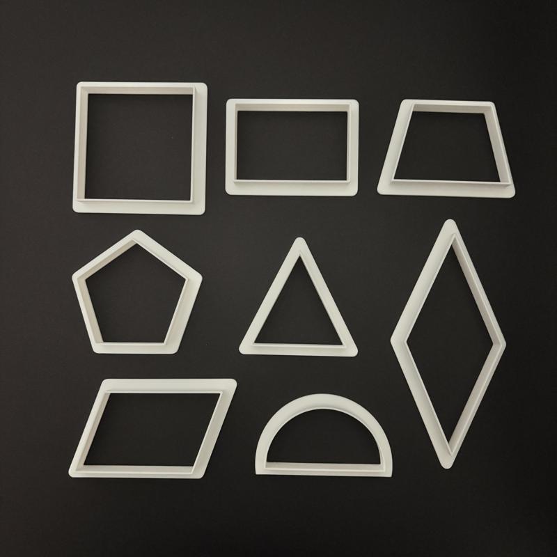 Geometrics Shape Bundle L Size (8 Models) Cookie Cutters – STL for Cookies, Fondant & Polymer Clay