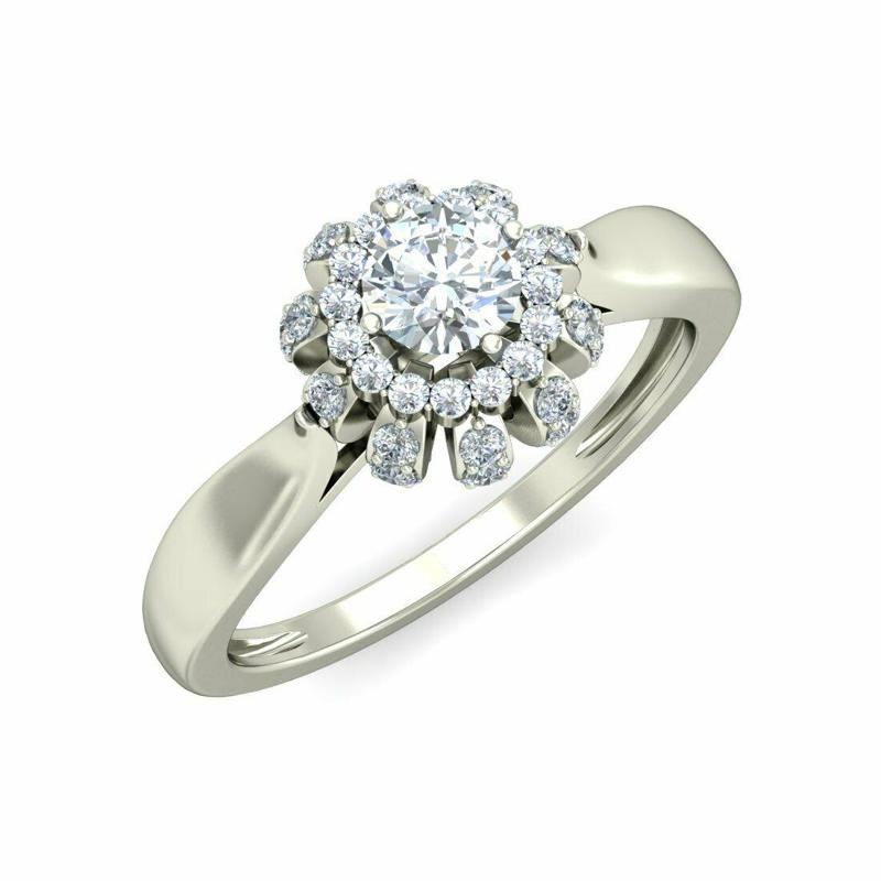 Solitaire Ring 3dm stl render 4view and detail images