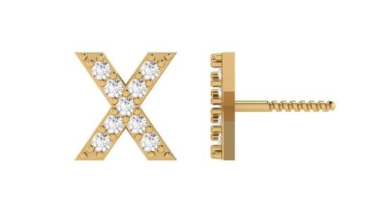 X Letter Alphabets Studs Earrings