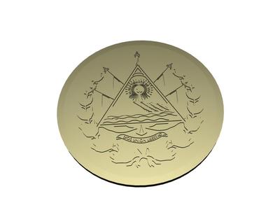 Gold Coin - El Salvador Shield Design for 3D Printing