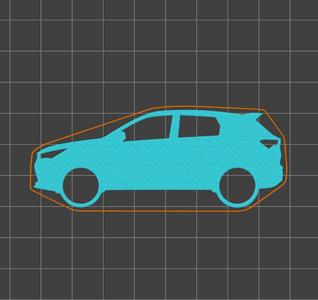 Geely Coolray 2025 key silhouette