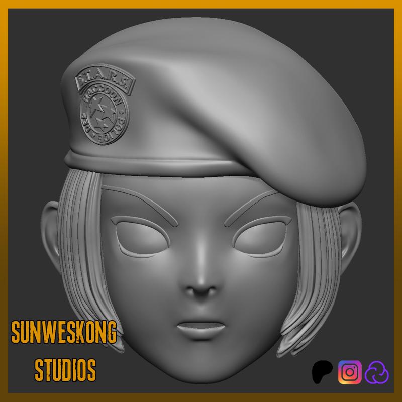 Marvel Vs. Capcom 2 Jill Valentine Alternate Neutral  Headsculpt
