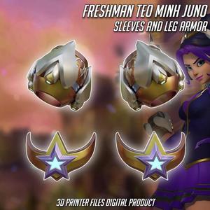 Juno Freshman Teo Minh Cosplay Sleeves and Legs Armor Overwatch