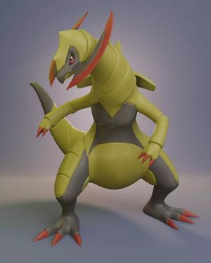 Pokemon - Haxorus with two different poses