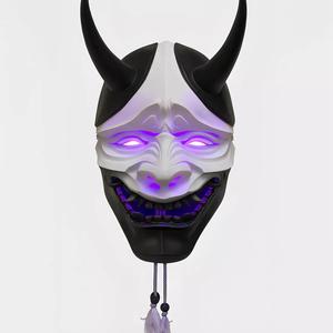 Japanese neon Cyberpunk Yokai Purple Nipponese mask toy