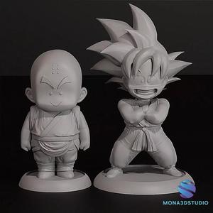 Krillin and Goku with Interchangeable Heads